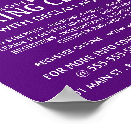 Kleurrijke Boxing Match, Boxing Class Advertentie Poster (Hoek)