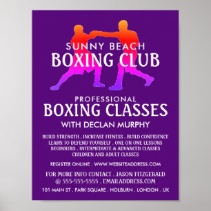 Kleurrijke Boxing Match, Boxing Class Advertentie Poster