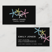 Kleurrijke braadkreeft, reizen en toerisme visitekaartje (Voorkant / Achterkant)