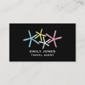 Kleurrijke braadkreeft, reizen en toerisme visitekaartje (Voorkant)