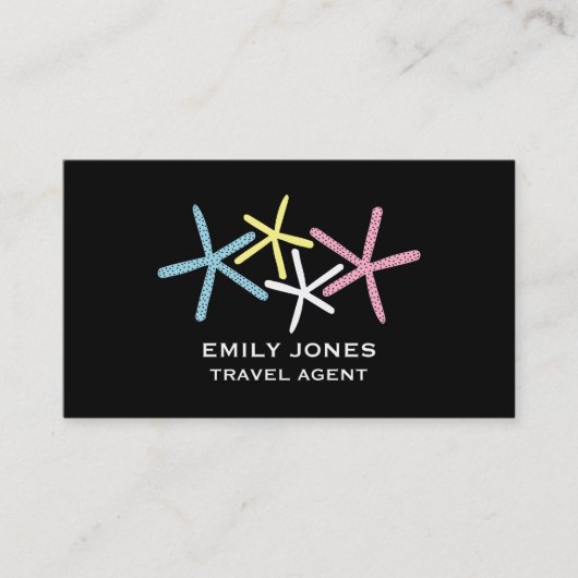 Kleurrijke braadkreeft, reizen en toerisme visitekaartje (Voorkant)