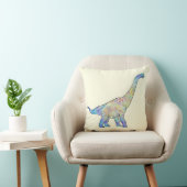 Kleurrijke Brachiosaurus Prehistorische Dinosaur K Kussen (Stoel)