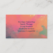 Kleurrijke Brain Counseling Therapie Psychiatrie Visitekaartje (Achterkant)