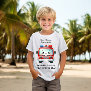 Kleurrijke brandweerwagen klaar voor actie! t-shirt