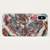 Kleurrijke Brasilia Kaart Case-Mate iPhone Case (Achterkant (horizontaal))