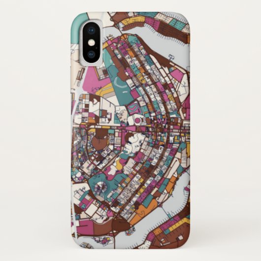 Kleurrijke Brasilia Kaart Case-Mate iPhone Case (Achterkant)
