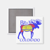 Kleurrijke Breckenridge Colorado eland magneet (Voorkant / Achterkant)