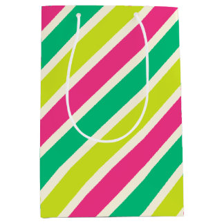 Kleurrijke brede strepen Moderne Maximalistische K Medium Cadeauzakje