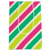 Kleurrijke brede strepen Moderne Maximalistische K Medium Cadeauzakje (Achterkant)