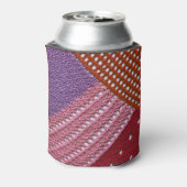 Kleurrijke brei: Abstracte patchwork textuur. Blikjeskoeler (Blikje Achterkant)
