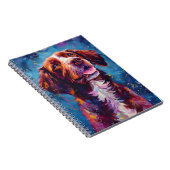 Kleurrijke Bretagne hond Notitieboek (Rechterzijde)