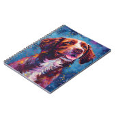 Kleurrijke Bretagne hond Notitieboek (Linkerzijde)