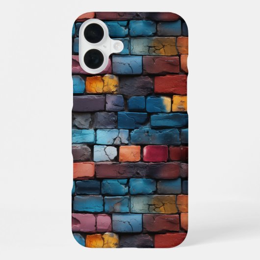 Kleurrijke Brick Pattern Telefoonhoes iPhone Hoesje (Achterkant)