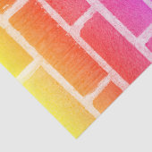 Kleurrijke Brick Wall realistische textuur Fotogra Tissuepapier (Detail)