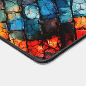 Kleurrijke bricks bureaumat (Hoek)