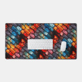 Kleurrijke bricks bureaumat (Keyboard & Muis)