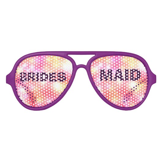 Kleurrijke Bridesmaid Party Eye Bril Aviator Zonnebril (Voorkant)