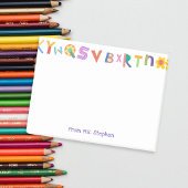 Kleurrijke brief aangepaste naam leraar post-it® notes