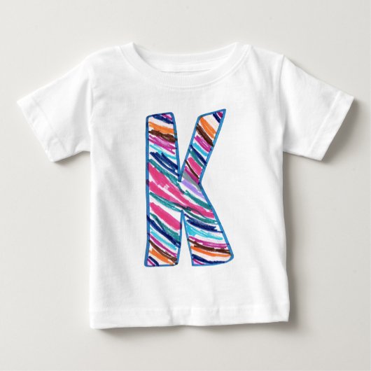 Kleurrijke Brief K zoals in Kay (Voorkant)