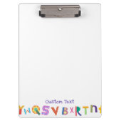 Kleurrijke brief leraar klaslokaal klembord (Voorkant)