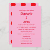 Kleurrijke Bright Bold Bloemen Sinaasappel Roze Br Kaart (Voorkant / Achterkant)