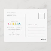 Kleurrijke Bright Cheers Kerstfoto Vakantie Briefkaart (Achterkant)