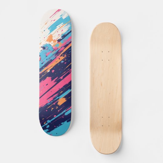 Kleurrijke Bright Designer Skateboard (Voorkant)