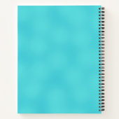 Kleurrijke Bright-Egyptische Scarab Beetle op Aqua Notitieboek (Achterkant)