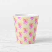  kleurrijke Bright Floral Abstract Latte Mok (Voorkant)