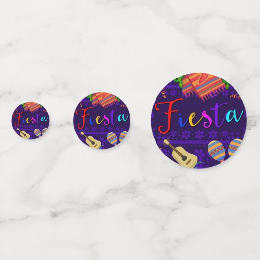 Kleurrijke Bright Fun Fiesta Party Cinco de Mayo Confetti (Voorkanten)