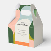 Kleurrijke Bright Groovy Retro Arch Elke dag van d Bedankdoosjes (Achterkant)