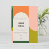 Kleurrijke Bright Groovy Retro Arch Elke dag van d Kaart (Staand voorkant)