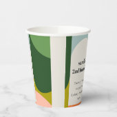 Kleurrijke Bright Groovy Retro Arch Elke dag van d Papieren Bekers (Links)