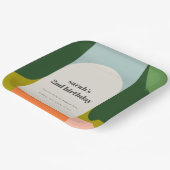 Kleurrijke Bright Groovy Retro Arch Elke dag van d Papieren Bordje (Gebogen)