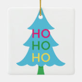 Kleurrijke Bright Neon Fa La Christmas Foto Keramisch Ornament (Achterkant)