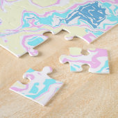 Kleurrijke Bright Pastel Groovy Boho Abstract Marm Legpuzzel (Zijkant)