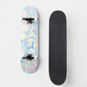 Kleurrijke Bright Pastel Groovy Boho Abstract Marm Persoonlijk Skateboard (Voorkant)