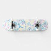 Kleurrijke Bright Pastel Groovy Boho Abstract Marm Persoonlijk Skateboard (Horizontaal)