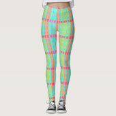 Kleurrijke Bright Plaid Leggings (Voorkant)
