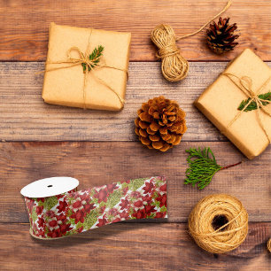 Kleurrijke Bright Strawberry Floral Satijnen Lint