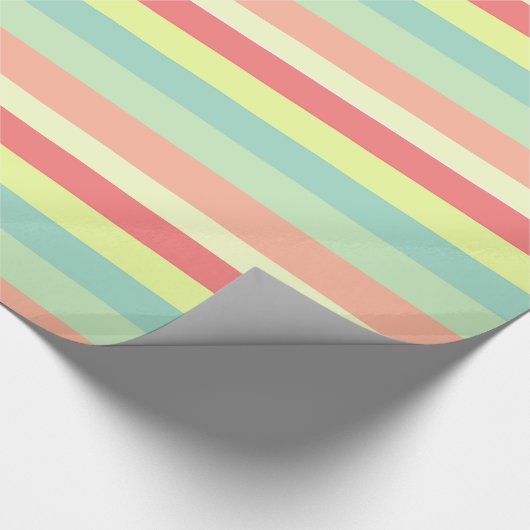 Kleurrijke Bright Stripes Cadeaupapier (Hoek)