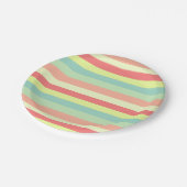Kleurrijke Bright Stripes Papieren Bordje (Gekanteld)