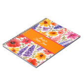Kleurrijke Bright Summer bloementuin bloesem recep Notitieboek (Linkerzijde)