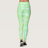Kleurrijke Bright Trippy Groovy Funky Hippie Marbl Leggings (Achterkant)