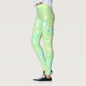 Kleurrijke Bright Trippy Groovy Funky Hippie Marbl Leggings (Links)