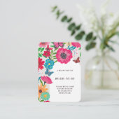 Kleurrijke Bright Wildflower Bridal Deel een recep Informatiekaartje (Staand voorkant)