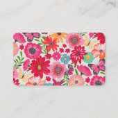 Kleurrijke Bright Wildflower Bridal Deel een recep Informatiekaartje (Achterkant)