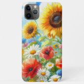 Kleurrijke Bright Wildflower Floral Waterverf Art Case-Mate iPhone Case (Achterkant)