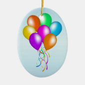 Kleurrijke bril van ballonnen keramisch ornament (Voorkant)