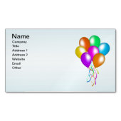 Kleurrijke bril van ballonnen magnetisch visitekaartje (Voorkant)